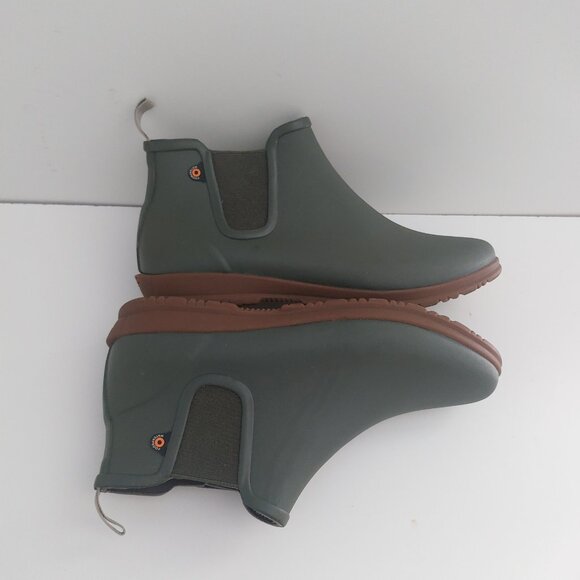 Bogs Sweet Pea Rain Boots Women’s Size 9 Sage Green Waterproof Slip On Ankle - Picture 5 of 13
